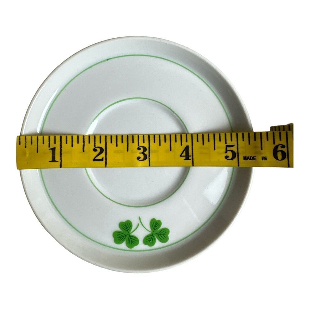 The Toscany Collection By Feeney Japan White Irish Clover Cup & Saucer Set of 4 - Picture 7 of 7